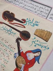 Minyatür, Farsça El Yazma Ağarlı Kağıt üzerine çizilmiş minyatür. 20,5 x 29 cm