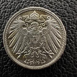 Alman İmparatorluğu  5 Pfennig 1914 F. Darphane işareti 