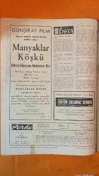 PERDE HAFTALIK SES, TİYATRO VE SİNEMA MECMUASI DERGİSİ - 3 ARALIK 1963 SAYI: 9 - ORHAN GÜNŞİRAY - MUHTEREM NUR - ULVİ URAZ - BİLKAY TEKBEN - BEDIA MUVAHHIT - ÖZTÜRK SERENGİL - ARAM GÜLYÜZ - ÇETİN GÜRTOP - HARUN ÇALIŞKAN - ERGİN KARABİBER - TÜLİN HİÇYILMAZ - HÜSEYİN DALMAÇYA - NAZIF DALGIÇ - AYSEL GÜNCE - MÜJDE KARLIDAĞ - FİLİZ AKIN - TANJU GÜRSU - ÖZDEN ÇELİK - AYDIN KALKAN - BELGİN DORUK - FARUK KENÇ - NEDRET GÜVENÇ - IŞIN KAAN - YILMAZ DURU - EVRİM FER - HULUSİ KENTMEN - AYHAN IŞIK - HÜLYA KOÇYİĞİT - BELGİN DORUK - FİKRET HAKAN - FATMA GİRİK - GÖKSEL ARSOY - TÜRKAN ŞORAY - KERİM BÜKEY - TİRAJE BÜKEY - ÜMİT YAŞAR OĞUZCAN - MİTHAT DÜLGE - SUNAY USLU - NURAY USLU - SUPHİ TEKNİKER - TÜLAY GERMAN - ERDEM BURİ - İSMET AY - ENRICO MACIAS - NURHAN NUR - BENLİ BELLAS - ERKAN YOLAÇ - TÜLİN ELGİN - HASAN KAZANKAYA - DOĞU ERKAN - TORİK NECMİ - KAMİL ALTAY - EROL ÖZCAN - HANDAN UMAV - SUPHİ BAYKAM - FİLİZ ALAN - MUZAFFER TEMA - TANJU GÜRSU - DEVLET DEVRİM - TAM TAKIM - 20 SAYFA