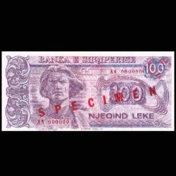 Arnavutluk 100 leke 1993 Çil Specimen Nadir banknot / kağıt para