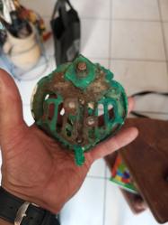 19.yüzyıl başları Bronz kapı tokmağı, dört dörtlük bir tokmağı,her şeyi ile orjinal (Dış Kapı Şak şakı)