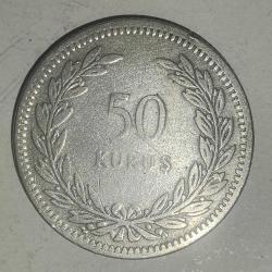 TÜRKİYE 1947  50  KURUŞ   GÜMÜŞ 4 GRAM