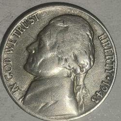 AMERİKA 1943 P   5 CENT     GÜMÜŞ  5  GRAM