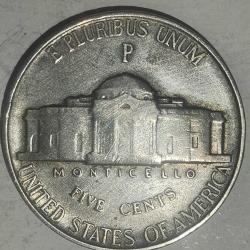 AMERİKA 1943 P   5 CENT     GÜMÜŞ  5  GRAM