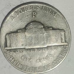 AMERİKA 1943  P   5 CENT     GÜMÜŞ  5  GRAM