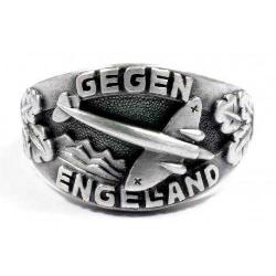 II. Dünya Savaşı Dönemi Alman Propaganda Yüzüğü – 'Gegen England' – Nadir Koleksiyonluk