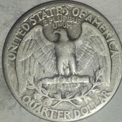 AMERİKA 1942   ÇEYREK DOLAR   QUARTER DOLAR  25 CENT    GÜMÜŞ  6,25  GRAM