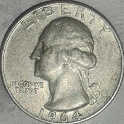 AMERİKA 1964   ÇEYREK DOLAR   QUARTER DOLAR  25 CENT    GÜMÜŞ  6,25  GRAM
