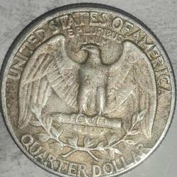 AMERİKA 1945     ÇEYREK DOLAR   QUARTER DOLAR  25 CENT    GÜMÜŞ  6,25  GRAM