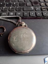 Cep Saati, Köstekli Cep Saati, İsviçre Üretimi Cortebert Marka Devlet Demiryolları Tren Görselli Nadir Çıkan Koleksiyonluk, Çalışır Vaziyette ,