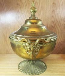 AnTiKa FRANSIZ KoÇ BaŞLı PİRİNÇ BRONZ YüKSeK JARDİNYER-BüYüK SUNUMLUK...