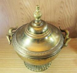 AnTiKa FRANSIZ KoÇ BaŞLı PİRİNÇ BRONZ YüKSeK JARDİNYER-BüYüK SUNUMLUK...