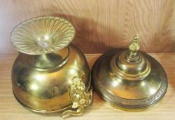 AnTiKa FRANSIZ KoÇ BaŞLı PİRİNÇ BRONZ YüKSeK JARDİNYER-BüYüK SUNUMLUK...