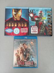 IRON MAN - DEMİR ADAM - 1 - 2 - 3 - ROBERT DOWNEY JR - MARVEL - BOX SET - 6 DISC - BLU-RAY