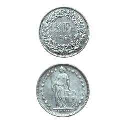 İsviçre 1962 1/2 Frang Gümüş