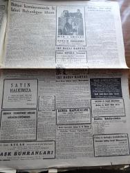 Cumhuriyet Gazetesi - 10 Aralık 1948 - Harp sanayimizin istiklali yazan Abidin Daver Başmakale  - Türkçe komisyonunda İçişleri bakanlığını itham - Marshall planının idarecisi Hoffman dün sabah uçakla İstanbul'a geldi fotoğraf - harp malüllerine tahsis edilen Tophane Kasrı - İstanbul'da 4 maç yapacak olan Austria takımı geldi fotoğraf - ekonomi bakanı Cavid Ekin kömür sıkıntısı hakkında izahat verdi  - İngiliz Dışişleri Bakanı Bevin'in İngiliz dış politikasına ait nutku  - Hitler İle hesaplaşma yazan Dr Schact yazı dizisi - Dil davasında kati karara doğru Yazan İsmail Habip Sevük - hak ve adalet filmi Taksim sinemasında - Zati Sungur Eminönü halkevinde - eşsiz mizah gazetesi akbaba Perşembe günü çıkıyor - Atina devlet operası şefi Ekonomides İstanbul'a geliyor - Macaristan'da komünist baskısı - basın hürriyeti davası yazan Burhan Felek - Necmi Rıza Ahıskan Columbia Plaklarında - Aspro ağrı kesici - Albayrak hububat unları baharat kakao - Doktor Refik Tilkicioğlu - Parker 51 dolma kalem