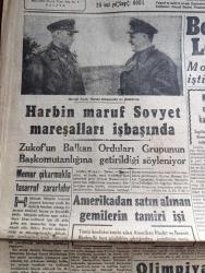 Cumhuriyet Gazetesi - 26 Temmuz 1948 - memur çıkarmakla tasarruf zararlıdır yazan Abidin Daver - harbin maruf sovyet mareşalleri işbaşında - Mareşal Zukof Mareşal Rokossovsky ile görüşürken fotoğraf - Berlin meselesi bu hafta Londra'da görüşülüyor - komünist casuslara karşı cephe - CHP Demokrat Parti ve Millet Partisi arasında tartışma - olimpiyatlara iştirak edecek son kafilemiz de gitti fotoğraf - Amerika'nın Avrupa'ya yardımı - plajlara dünkü akın - gaziler yolu yazan Burhan Felek - Yunanlılara balık satacağız - Birleşmiş Milletler binasını bombalayan adam Stephen Supina fotoğraf - küçük hikaye ateşten kalpler yazan Cahit Uçuk - Zehra Bilir Müzeyyen Senar Işıl ve Perihan Altındağ Sözeri Yenikapı M. Çakır Gazinosunda - Sabitlux duvar boyaları - Armstrong Lastikleri - bugünkü radyo programı - Mustafa Çağlar Ayda Sönmez Salahaddin Pınar Celal Tokses Ve Tahsin Karakuş Kadıköy İnci Gazinosu'nda - Rudge İngiltere'nin en iyi bisikleti - Kolynos Diş macunu - Vidor radyoları geldi