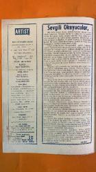 ARTİST SİNEMA, FİLM, TİYATRO, SES, SOSYETE MAGAZİN MECMUASI DERGİSİ - 19 HAZİRAN 1962 SAYI: 100 TANJU GÜRSU - BELGİN DORUK - GÖKSEL ARSOY - EŞREF EKİCİGİL - ATTİLA OĞUZ - YÜCEL KÖKSAL - RECEP EKİCİGİL - VECDİ BURUN - P KANDEMİR - SADE DOĞAN - YÜCEL ÖZTURAN - Z KARADENİZ - A KARAKURT - VECDİ BENDERLİ - GALİP ÖRGE - COŞKUN ÖZER - TUNCA AKSOY - NECMİ ONUR - BAHA GELENBEVİ - LEON SASON - YAŞAR ÖZEN - MÜFİT GARİPOĞLU - ESEN AYDAN - DENİZ ENGİN - YAVUZ KURT - NAIL YURDAKUL - SAYIL EMAN - OSMAN ÖZCAN - ŞÜKRÜ ÇIĞIR - HAMDİ DEĞİRMENCİOĞLU - MEMDUH ÜN - ÖZDEN ÇELİK - FATMA GİRİK - BEHİYE AKSOY - GÖNÜL YAZAR - NURHAN NUR - ATIF YILMAZ - NERİMAN KÖKSAL - GÜRSU - PERİ HAN - RIZA METE KALKAVAN - SENİH ÖRKAN - IŞIN - MUHTEREM - EVRİM RER - GANİ TURANLI - TAM TAKIM - 40 SAYFA