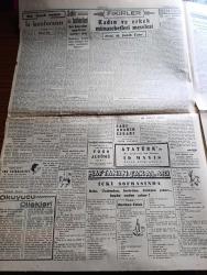 Cumhuriyet Gazetesi - 21 Mayıs 1944 - nutuk'tan sonra yazan Nadir Nadi Başmakale - Bulgaristan'da siyasi buhran kabine düştü meclis reisi başvekil oldu - 19 Mayıs stadında evvelki gün yapılan tören esnasında Milli Şef İsmet İnönü ve Türk gençliği fotoğraf - İtalya'da Hitler hattı yarıldı - hava harbi daha fazla şiddetlendirilecek - orman fakültesinden 36 talebe mezun oldu - maarifçilerin Milli şefe arizaları - okullar Spor Bayramı - Filistin'e büyük miktarda mal kaçıran bir Yahudi kadını yakalandı - Mussolinin gazetesi tarafından verilen haber General Mihailoviç öldürülmüş - haftanın şakaları yazan Burhan Felek - Dolmabahçe stadı - sokaktan Gelen Kadın yazan Esat Mahmut Karakurt Yazı dizisi - Stalin Yugoslav heyetini kabul etti - Bahar şarkısı ve Çelik kanatlı kuşlar filmi Sümer sinemasında - 7 sene Bahtiyar filmi bugün Ar sinemasında - İsmail dümbüllü Beyoğlu İstanbul Gazinosu'nda - çal oynasın revüsü Taksim Kristal'de - Ticaret borsası tellalı Şerafettin Gülsöyle - radyo programı