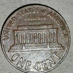 AMERİKA 1964   1 CENT  HATALI  YAZI ÇERÇEVEYE YAPIŞIK