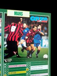 FUTBOL TAKVİMİ 1993 1994 FRANSA ONZE DERGİSİ ZİDANE BARESİ MİLAN MARSİLYA ALMANYA NOSTALJİ