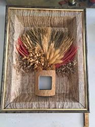DEKORATİF Çiçekli fotoğraf çerçevesi 35x27 CAMSIZ