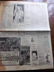 Hürriyet Gazetesi - 17 Ocak 1958 - milli müdafaa vekaletinin resmi tebliğine göre İstanbul'da 9 subay Tevkif edildi - Kıbrıs için gönüllü olan Türk kızı Meliha Tüzün fotoğraf - NATO komutanı Lindsay Türkiye'ye atom silahları vermeli dedi - Bağdat Paktı komite çalışmaları başlıyor - Amerikan yardımının plansız olduğuna misal Seyhan barajı - Londra'dan Kıbrıs için müzakere isteyeceğiz - yıldız'daki polis okulunu 76. Dönem olarak bitiren 235 polis memuru için merasim yapıldı fotoğraf - Özcan Tekgül her akşam Turkuaz Gazinosu'nda takdim eden Ziya Onay - Galata tüneli 84 yaşında fotoğraf - tarihi roman Turgut Reis yazan Feridun Fazıl Tülbentçi - Esrarlı Kadın aşk ve macera romanı Faruk Geç - Bridget Bardot anlatıyor hayatım ve aşklarım Yazan Brigitte Bardot - Üçüncü Dünya Harbi Nasıl başlayıp Nasıl Bitecek Yazan Edwin E. Dwinger yazı dizisi - Galatasaray ve Beşiktaş pazar günkü mühim maça hazırlanıyor fotoğraf - Üçüncülük iddiasında bulunan Vefa sonuncu emniyet karşısında zor kazandı foto