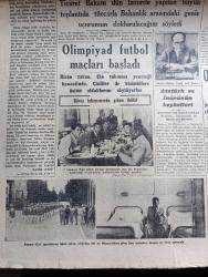 Cumhuriyet Gazetesi - 27 Temmuz 1948 - bu kervan yazan Nadir Nadi Başmakale - Berlin'de Ruslara karşı ilk zecri tedbirler - Berlin havaalanında bir İngiliz nakliye uçağının getirdiği gıda maddeleri boşaltılıyor fotoğraf - Yugoslav hudutlarında sovyetlerin tahşidatı - millet partisi'nin dün aldığı karar - Millet Partisi kurucularının Dün evinde ve başkanlığında toplandıkları Mareşal Fevzi Çakmak fotoğraf - olimpiyat yazısı müsabakası birincisi Jale Günay Londra'da - Yahudiler iki kısma ayrıldılar - Türk dostu bir Amerikalı damon yurduna döndü fotoğraf - Atatürk ve İsmet İnönü'nün heykelleri Çankaya köşkü ve mudanya'ya dikilecek - olimpiyat futbol maçları başladı - Milli takım Çin ile karşılaşacak - Hamiyet Yüceses Mustafa Çağlar ve Mualla Gökçay Karagümrük çiçek sinema bahçesinde - Ankara dil ve tarih coğrafya fakültesine indirilen darbe Yazan Uluğ İğdemir - doğan güneş mecmuasının sahibi Mahmut Cevdet Sezer tevkif edildi - Beş şehrimiz yakında otomatik telefona kavuşacak