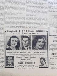 Cumhuriyet Gazetesi - 27 Temmuz 1948 - bu kervan yazan Nadir Nadi Başmakale - Berlin'de Ruslara karşı ilk zecri tedbirler - Berlin havaalanında bir İngiliz nakliye uçağının getirdiği gıda maddeleri boşaltılıyor fotoğraf - Yugoslav hudutlarında sovyetlerin tahşidatı - millet partisi'nin dün aldığı karar - Millet Partisi kurucularının Dün evinde ve başkanlığında toplandıkları Mareşal Fevzi Çakmak fotoğraf - olimpiyat yazısı müsabakası birincisi Jale Günay Londra'da - Yahudiler iki kısma ayrıldılar - Türk dostu bir Amerikalı damon yurduna döndü fotoğraf - Atatürk ve İsmet İnönü'nün heykelleri Çankaya köşkü ve mudanya'ya dikilecek - olimpiyat futbol maçları başladı - Milli takım Çin ile karşılaşacak - Hamiyet Yüceses Mustafa Çağlar ve Mualla Gökçay Karagümrük çiçek sinema bahçesinde - Ankara dil ve tarih coğrafya fakültesine indirilen darbe Yazan Uluğ İğdemir - doğan güneş mecmuasının sahibi Mahmut Cevdet Sezer tevkif edildi - Beş şehrimiz yakında otomatik telefona kavuşacak