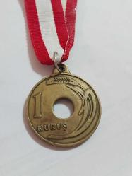 Madalya - Madalyon - Kayabaşı Köyü Yardımlaşma Derneği Hatıra Madalyon 1947/1951 1 Kuruş Formunda.