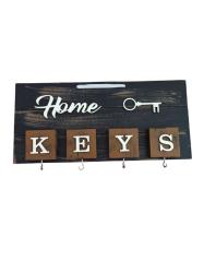 Home Keys El Yapımı Ahşap Anahtar Askısı, Pano Anahtarlık Naturel Renk