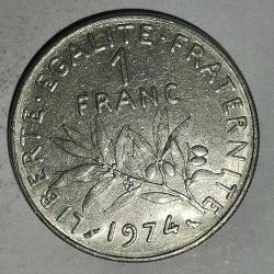 FRANSA  1974   1 FRANK