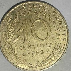 FRANSA   1988    10 CENTIMES