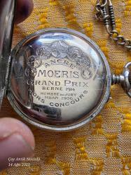 MOERİS GRAND PRİX BERN 1914 MODEL TIRNAK BASMALI KÖSTEKLİ SAAT ÇOK TEMİZ ÇALIŞIR DURUMDA
