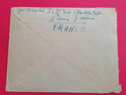 PARİS - MÜNİH ARASINDA BİR AŞK HİKAYESİ; MEKTUP PARİS ÇIKIŞLI ZARF