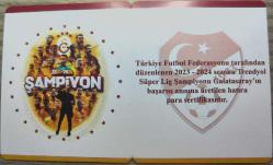 GALATASARAY 2024 Şampiyonluk Okside Bronz  2.5 Türk lirası Darphane Sertifikalı Gümüş Hatıra Parası