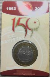 1 Türk Lirası Sayıştay'ın 150. Yılı Özel Kapamalı Bimetal Hatıra parası