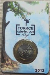 1 Türk Lirası Türkçe Olimpiyatları 10.Yıl Özel Kapamalı Bimetal Hatıra parası