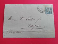 FRANSA 1893  TARİHLİ PULLU MEKTUP