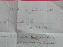 FRANSA 1893  TARİHLİ PULLU MEKTUP