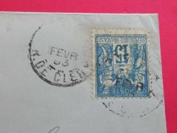 FRANSA 1893  TARİHLİ PULLU MEKTUP