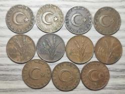 1963-1973 Tedavül 10 Kuruş Tam Set ççt-t