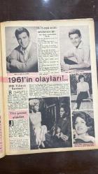 YELPAZE RESİMLİ SALON MERMUASI DERGİSİ - SAYI : 99- 3 OCAK 1962 -  CEMAL GÜRSEL - ISMET İNÖNÜ - ERNEST HEMINGWAY - GARY COOPER - MARGARET - ANTHONY JONES - ZEYNEP ÇELEBI - ALBERT YOHLER - CLAUD WOLFF - LUCIEN MORRIS - DALIDA - SAMMY DAVIS JR - MAY BRITT - PEPPINO DI CAPRI - DEBBIE REYNOLDS - HARRY KARL - CARMEN SEVILLA - ANASTO ALGUERA - PERRY CONIO - ZIO THOMAS BEECCHAM - MAURICE CLOO SELMER - ROSEMARY - JOSE FERRER - JOE HOWARD - ARTIE SHOWN - EDDIE FISHER - NEIL SEDAKA - FRANKIE AVALON - FABIAN - SEZEN CUMHUR - EMIR BIRSEL - BELGIN DORUK - MELIH VASSAF - HULKI SANER  KURUCU MECLİS - FEZA ADAMI - SEL FELAKETİ - BAŞBAKAN - YILIN KAYIPLARI - MARGARET VE OĞLU - SARI GÜL - KIRMIZI ALEVLER - YOU MEAN EVERYTHING TO ME - 1961'İN OLAYLARI - 1961 YILININ SEVİNCİ - YILIN ŞANSSIZ YILDIZLARI - SÜHEYL DENİZCİ - METİN ERSOY - SEVİNÇ TEVS - TÜLAY GERMAN - BERTA - GÖNÜL TURGUT - İLHAM GENÇER - HAYATI KAFE - KANAT GÜR - AYTEN GENÇER - ARHAN TEKVAR - İBRAHİM SOLMAZ - ŞERİF YÜZBAŞIOĞLU -    - 28 SAYFA