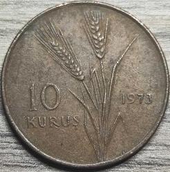 1973 Tedavül 10 Kuruş
