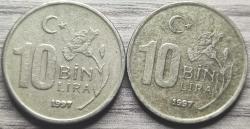 1997 Tedavül 10 Bin Lira Kalın İnce İkili Set