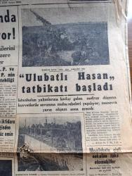 Cumhuriyet Gazetesi - 9 Ekim 1956 - Yunanistan bizimle arasında halise çıkarmaya çalışıyor - Ulubatlı Hasan tatbikatı başladı fotoğraf - dönüş alım satımına ait fiyatlar dün ilan edildi - Kıbrıs için Yunan propagandasına karşı sesimizi dünyaya duyuracağız - Şemsettin günaltay'ın Ege'de yaptığı seyahat kısmen hadiseli geçiyor - Osman Bölükbaşı iktidara geleceğinden %100 emin - İhtilastan sanık et balık kurumu Ticaret şefi Fuat Türker fotoğraf - Don Camillo'nun küçük alemi yazan Qureschi resimler Ali Ulvi Yazı Dizisi - Doğu illerimizde şeker Sanayii yazan Va Nü - Ankara İstanbul Radyosu Programı - Batı Trakya Türkleri ezilirken yazan Ömer Sami Coşar - atom bombası bundan 100 sene önce mi keşfedildi - Hava yolları Amerika'dan uçak satın alacak - bizde hekimlik ve hekimler yazan Burhan Felek - Türkiye İş Bankası'nın aşirefendi Ajansı açıldı - Fenerbahçe  Dinamo rövanş maçı fotoğraf - basketbol teşvik turnuvası başlıyor - Tamek Konserveleri  - Galatasaray Vefa maçına hazırlanıyor