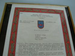 J. Asteğmen M. BÜLENT DİLEK 'e Jandarma Genel Komutanlığı Tarafından Verilen TAKDİRNAME BELGESİ ( 1997 YILI / TERÖRLE MÜCADELE İÇİN VERİLEN TAKDİR BELGESİ ) - ÇERÇEVELİ