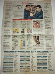 HÜRRİYET KELEBEK GAZETESİ -15 Ekim 1996-Kaya Çilingiroğlu-Hülya Avşar-Necmi Kazıkoğlu-Yurdal Uçak-Sibel Arna-Ertuğrul Özkök-Deniz Erker-Aliye Bergha-Ferzan Ali Ayşen-Yasemin Boran-Güzin Abla-Dr. Gürol Çelik-Adem Yavuz-Orhan Ayhan-İskender Erenhusoğlu-Haluk Cevizoğlu-Savaş Ay-Sevgi Birsel-Pınar Ayhan-Defne Samyeli-Orhan Uğurluoğlu-Meral Konrat-Beste Bereket-Reha Yeprem-Ege Aydan-Sevil Üstekin-Duygu Akdeniz-Russell Wong-Mark Dacascos-Mario Van Peebles-Julen Merril-Last Man Standing-Şeker Kız Candy-Televizyon Çocuğu-Ak Saçlı Delikanlılar-Son Kahraman-Otelde Kargaşa-sayfa sayısı sekizdir