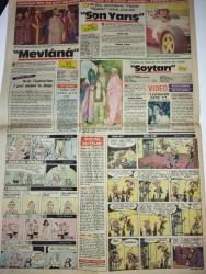 RENK RAMAZAN ÖZEL GAZETESİ- 25 Mayıs 1985-Türkistan ustalarından Samarra ekolu bir eser Tulunoğlu camii-İslam Şahin eserleri-kayravan camii-Nezih Uzel-camiinin avluları-Yunus Emre foto romanı-Talat Bulut-Şükran Güngör-Burçin orhon-pembe Mutlu-Melike zobu-nezihe araz-mahmut tezcan-kadın dünyası-Sineksiz bir yer-Güliz Sururi-fallar-bulmaca-Mevlânâ-tuluğ çizgen-Yves montad-son yarış filmi-Cüneyt gökçer-Cüneyt gökçer-Kerim Avşar-Bülent kayabaş-devlet tiyatrosunun üç genel müdürü bu filmde-sayfa sayısı dörttür