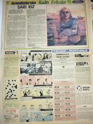 RENK GAZETESİ-18 Haziran 1984- Raquel Welch-Nezihe Araz-Sait Faik-Hülya Koçyiğit-Kartal Tibet-Ayşe Esgeçer-Emel Sayın-Atıf Yılmaz-Müjdat Gezen-Tanju Okan-İlhan Şeşen-Osmanlı Viyana Kapılarında-Şimdi renkli köpekler moda-Dülger Balığı sahneye hazır-Sarı Kız-Yunan adalarında tatil hazırlığı-Bu topluluğa katılmak kolay değil-Emel Sayın ile Daldan Dala